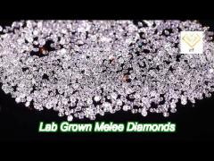 white round shape lab grown loose melee diamonds 0.7 to 1.35mm def color vvs clarity