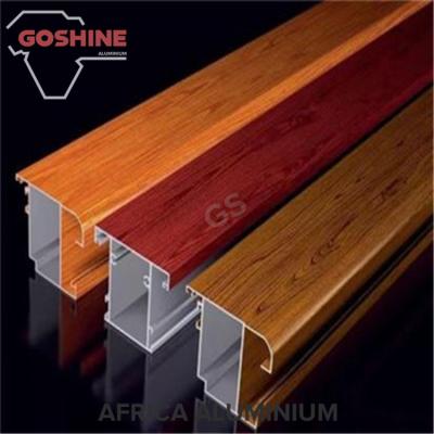 China High Hardness Wood Finish Aluminium Profiles Corrosion Resistance For Doors for sale