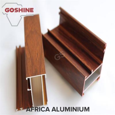 China T5 / T6 Wood Finish Aluminium Profiles For Transportation Square Shape for sale