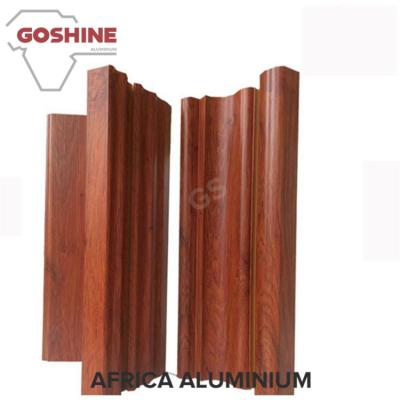 China 1.4 Thickness Flat Wood Finish Aluminium Profiles Strong Impact Resistance for sale