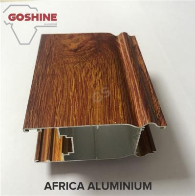 China Industrial Wood Finish Aluminium Profiles For Polycarbonate Sheet OEM / ODM for sale