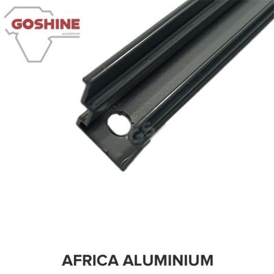 China Black powder coated aluminium extrusion profile for aluminium handrail for sale