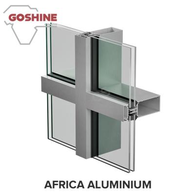 China Sun Frame aluminum extrusion curtain wall profile for Israel market for sale