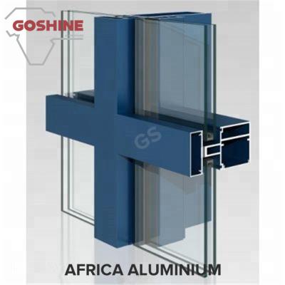 China Foshan 6063 T5 Aluminum curtain wall Profile for Custom Design Made for Tanzania for sale