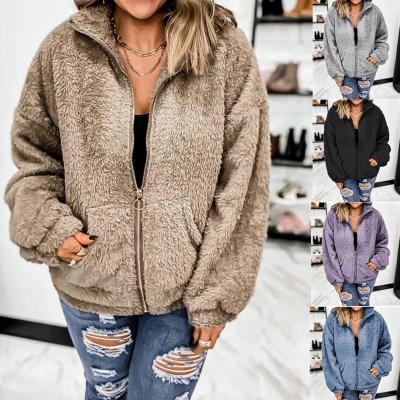 China New Autumn Winter Fashion Comfortable Woolen Anti-wrinkle casual warm cardigan jacket coat with pockets for sale