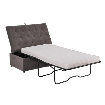 China Modern Foldable Stool Sofa Bed Frame Fabric Pull Out Foldable Stool Bed With Mattress for sale