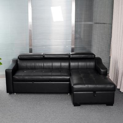 China (Other)Adjustable Modern Custom Foldable Convertible L Shape Sofa With Pull Out Bed Sectional Sofa With Bed for sale