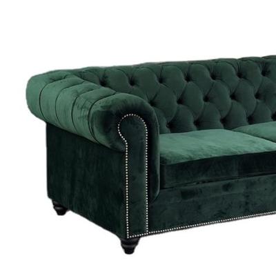 China (Other)Adjustable Foldable Furniture Factory Supplied Chesterfield Green Sofa With Functional Folding Bed Green Sofa Bed for sale