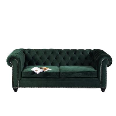 China (Other) Design Green Chesterfield Adjustable Foldable Hotel Pull Out Sofa With Modern Functional Folding Bed Sofa Bed for sale