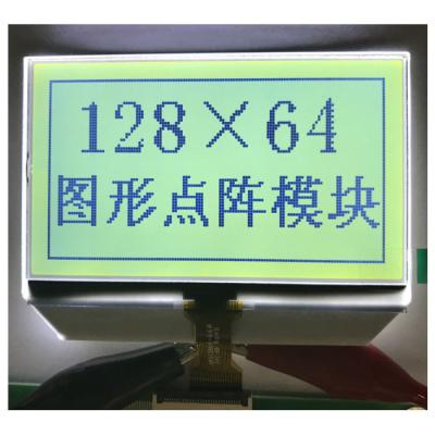 China Dot Matrix 12864 Standard 1.7 Inch Yellow Green STN FPC Monochrome Graphic LCD for sale