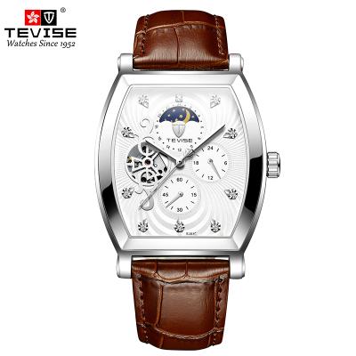 China Leather Men's Automatic Date TEVISE 8383Cnew Automatic Wrist Tourbillon Watch Wristwatches For Men Hot Sale for sale