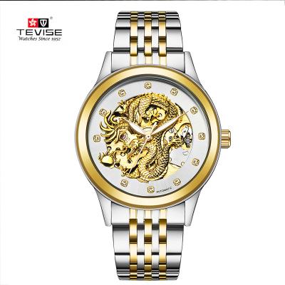 China Tevise Date Automatic Mens Stylish Water Resistant Mechanical Stainless Steel Watch for sale