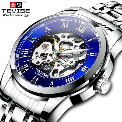 China Waterproof Brand New Tevise Pattern Watch Mens Wrist Watch Cavity Fashion Watch Luxury Hot Selling for sale