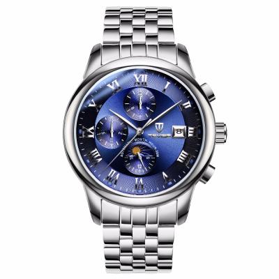 China Luxury Full Automatic Mechanical Movement Stainless Steel Tevise 9008 Date Smart Watch for sale