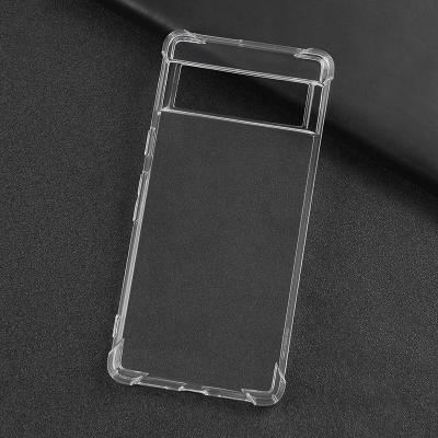 China Shockproof For Google 7 Pro Airbag Snare Case Shockproof Clear TPU Back Cover Bumper Soft Silicone For Pixel 7 for sale