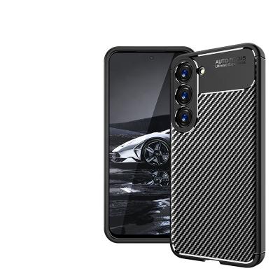 China Shockproof For Samsung Galaxy S23 S22 Ultra Carbon Fiber Auto Case Cover S21 Fe Focus Tpu Phone Bumper Cases For Samsung S23 for sale