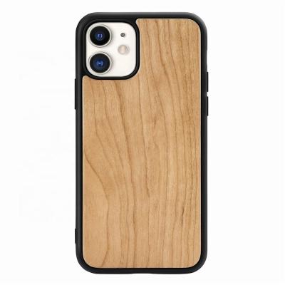 China Shockproof For Iphone 12 Best Quality TPU Bamboo Wooden Phone Case White Cell Phone Cover Case For iPhone 12 Wholesale for sale