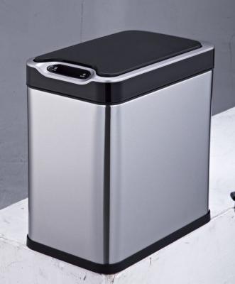 China Touchless 3/5Gallon Household Office Kitchen Household Automatic Viable Metal Trash Can Smart Sensor Trash Can for sale