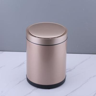 China Viable Motion Sensor 6 Liter Metal Automatic Sensor Trash Bin Automatic Smart Office Household Kitchen Sensor Trash Can for sale