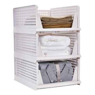 China Sustainable Hot-selling Foldable Clothes Storage Box Folded Shirt Clothes Storage Clothing Organization System Clothes Stacking Organizer for sale