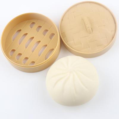 China Game Simulation Realistic Stuffed Steamed Bun Buns Relieve Stress Toys Slow Down Relaxation New Bound Toys for sale