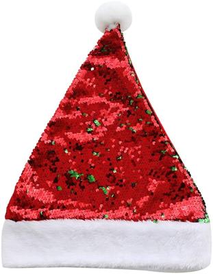 China Christmas Wear Manufacturer Color Changed Glitter Christmas Hats For Kids for sale