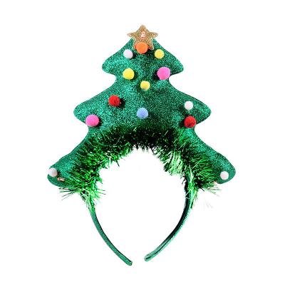 China Headband Xmas Headband Hair Accessories Christmas Tree For Kids Adult Christmas Headbands Luminous Headwear for sale