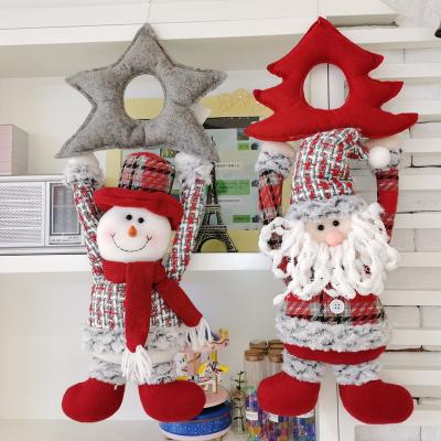 China Christamas Best Home Decor Christmas Supplies Christmas Sale Door Hanger with Snowman and Santa Claus Doll Toy for sale