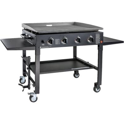 China Easily Assembled 36 Inch Cooking 4 Burner Vertical Charcoal Machine Flat Top Gas BBQ Grill Smokeless Grill for sale