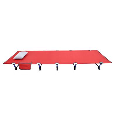 China Polyester & Aluminum Nap Single Bed Portable Ultralight Camping Escort Bed Folding Cot for sale