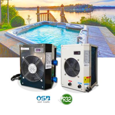 China Outdoor 50Hz 60Hz Auto-defrost Small Portable Home Use R32 Green Economical Spa Heat Pump Swimming Pool Water Heater With Titanium Heat Exchanger for sale