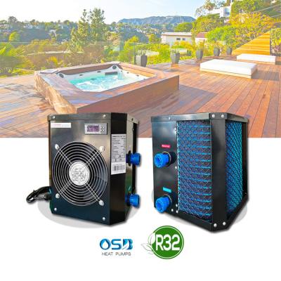 China Mini outdoor air to water heater and refrigerator r32 green gas heat pump for sale