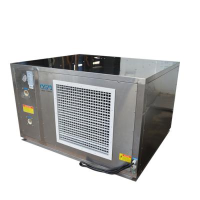 China Outdoor Air Source Stainless Steel Swimming Pool Heat Pump Anti Corrosion With Horizontal Fan Titanium Heat Exchanger for sale