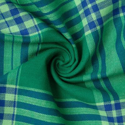 China Double Faced Classic Scottish Yarn Dyed Green 100% Cotton Tartan Plaid Fabric For Shirt for sale