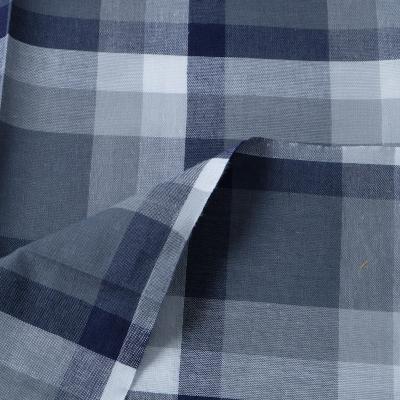 China Double Faced Cotton Fabrics For Making Men's Shirt Anti-Pulling Plaid Garment High Quality Cotton Fabric for sale