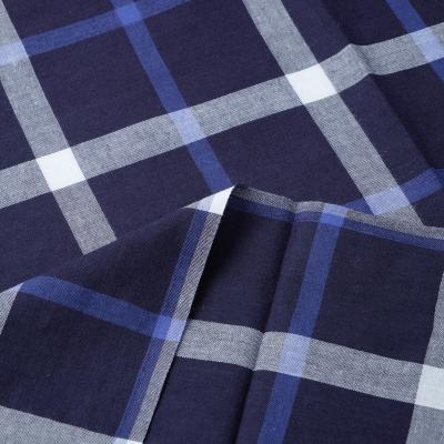 China Double Faced 100% Pure Cotton Yarn Dyed Cotton Plaid Textile Check Shirt Fabric For Clothes/Coating/Shirting for sale