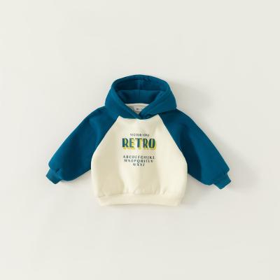 China Anti-Shrink 2023 Hot Selling Cute Long sleeve Letter Autumn Winter Thicken baby Boy Girl Pull Over  sweatshirt for sale