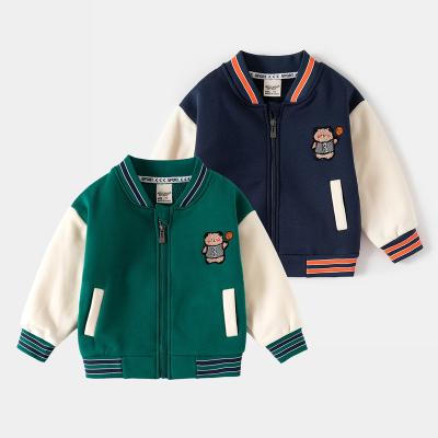 China Anti-wrinkle Wholesale Spring and Autumn Letter Baseball Plain Clothes Sport Sweatshirt Cotton Kids Varsity Jacket for sale