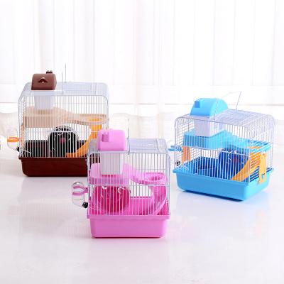 China Breathable Various Colors Folding Castle Foldable Hamster Cage Carrier Portable Hamster Cage for sale