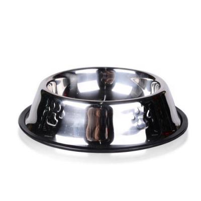 China Durable Durable Pet Bowl Accessories Classic Stainless Steel Dog Bowl Non-Slip Dog Bowl for sale