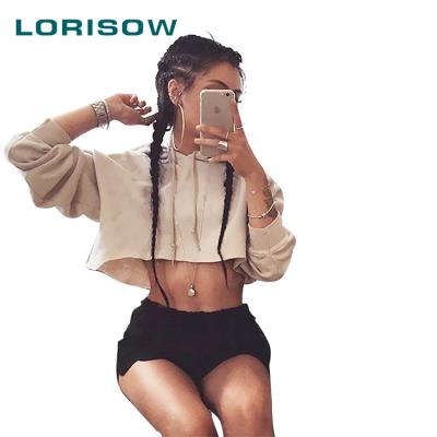 China New Spring Ebay Autumn Anti-wrinkle women croptop womenhoodies oversized hoodies sweatshirts black crop top hoody for women for sale