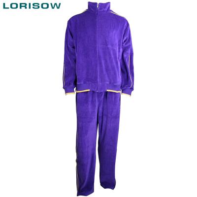 China LORISOW Stylish Winter Velor Velor Suit Sportswear Winter Breathable Tracksuit Men's Sports Suit For Gym for sale