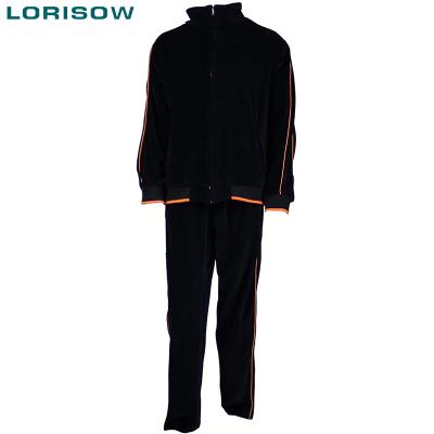 China LORISOW breathable velor velor make men's winter tracksuit men's bulk bulk parachute tracksuit loose winter tracksuit for sale