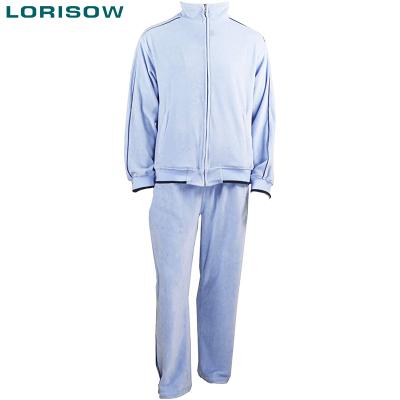 China LORISOW breathable velor tracksuit moq 1 velor tracksuit back pockets fitted velor fitted tracksuit for sale