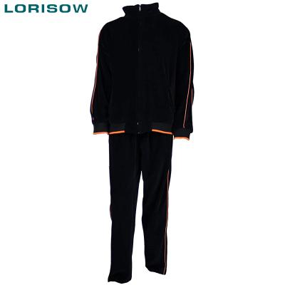 China LORISOW Breathable Velvet Tracksuit Sets Plus Size Velvet Tracksuit 3xl Men Velvet Bomber Tracksuit for sale