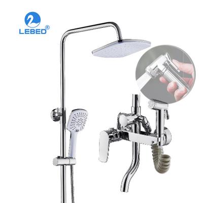 China Muslim Hot Cold Water Mixer Tap Ducha Higienica Bidet Shower Faucet Solid Brass Bidet Faucet Hot Waterfall Toilet Faucets for sale