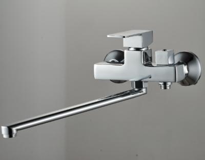 China With Slide Bar Cheap Two Way Single Handle Zinc Tub Faucet Wall Mounted Bathroom for sale