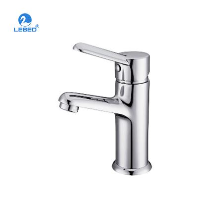 China Hot Sale China Manufacture Wenzhou Lebed Sanitary Metered Chrome And Black Chrome Single Handle Basin Faucet for sale