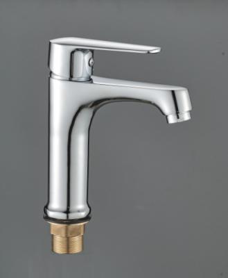 China Metered Faucets Single Hole Bathroom Basin Single Lever Sink Basin Brass Copper Faucet for sale