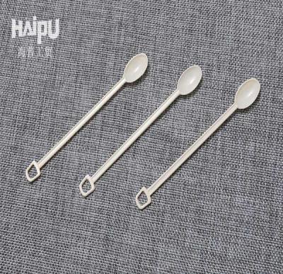 China Factory Sale Long Handle Disposable Tableware Disposable Dessert Small Plastic Coffee Spoon for sale